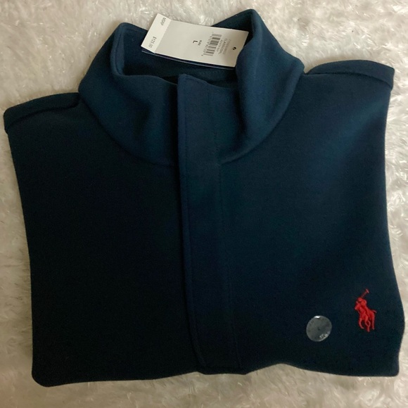 Ralph Lauren Polo Navy 1/4 Snap Heavyweight Performance Mens Shirt Sz Large - Picture 7 of 7